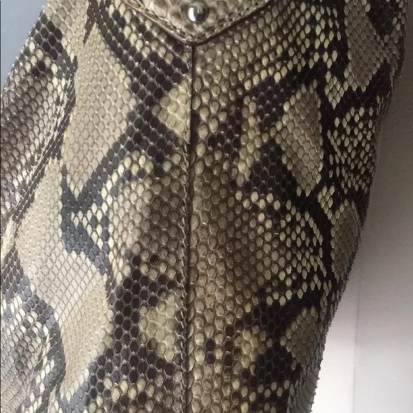 🎀SOLD🎀 PRADA LEATHER PYTHON HOBO HANDBAG - Picture 5 of 7